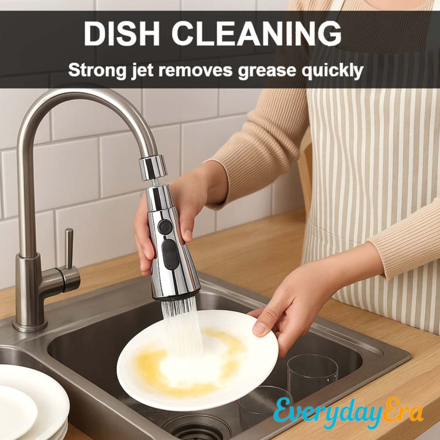 EverydatEra 3-Function Pull Down Kitchen Faucet – 360° Rotating Sink Sprayer Tap